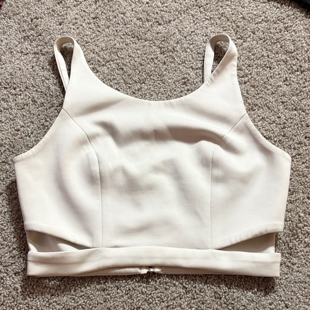 Elegant White Top with Cut Outs